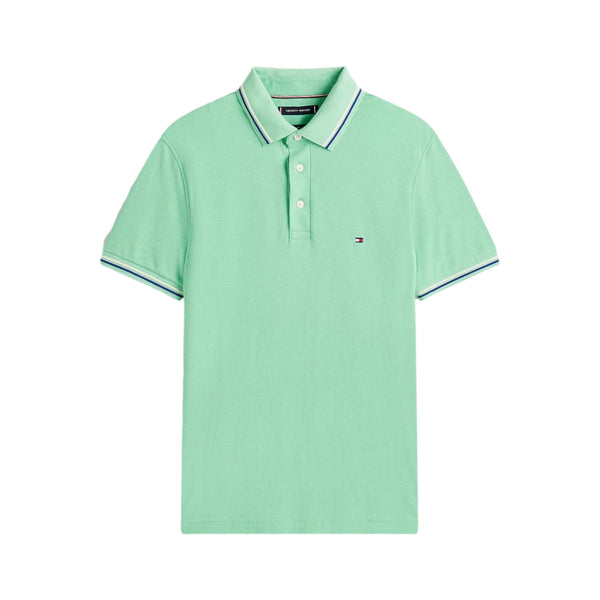 Tommy Hilfiger Tipped Slim Fit Seasonal Polo Shirt LZ7 Verdant
