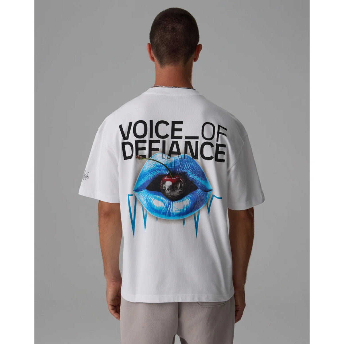 Voice Of Defiance White Lines Cherry T-Shirt White