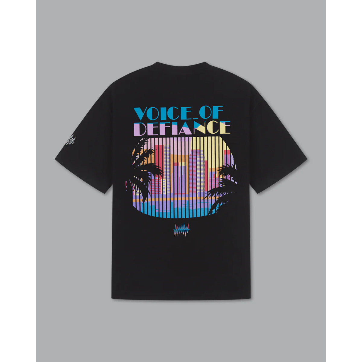 Voice Of Defiance White Lines Miami Vice T-Shirt Black