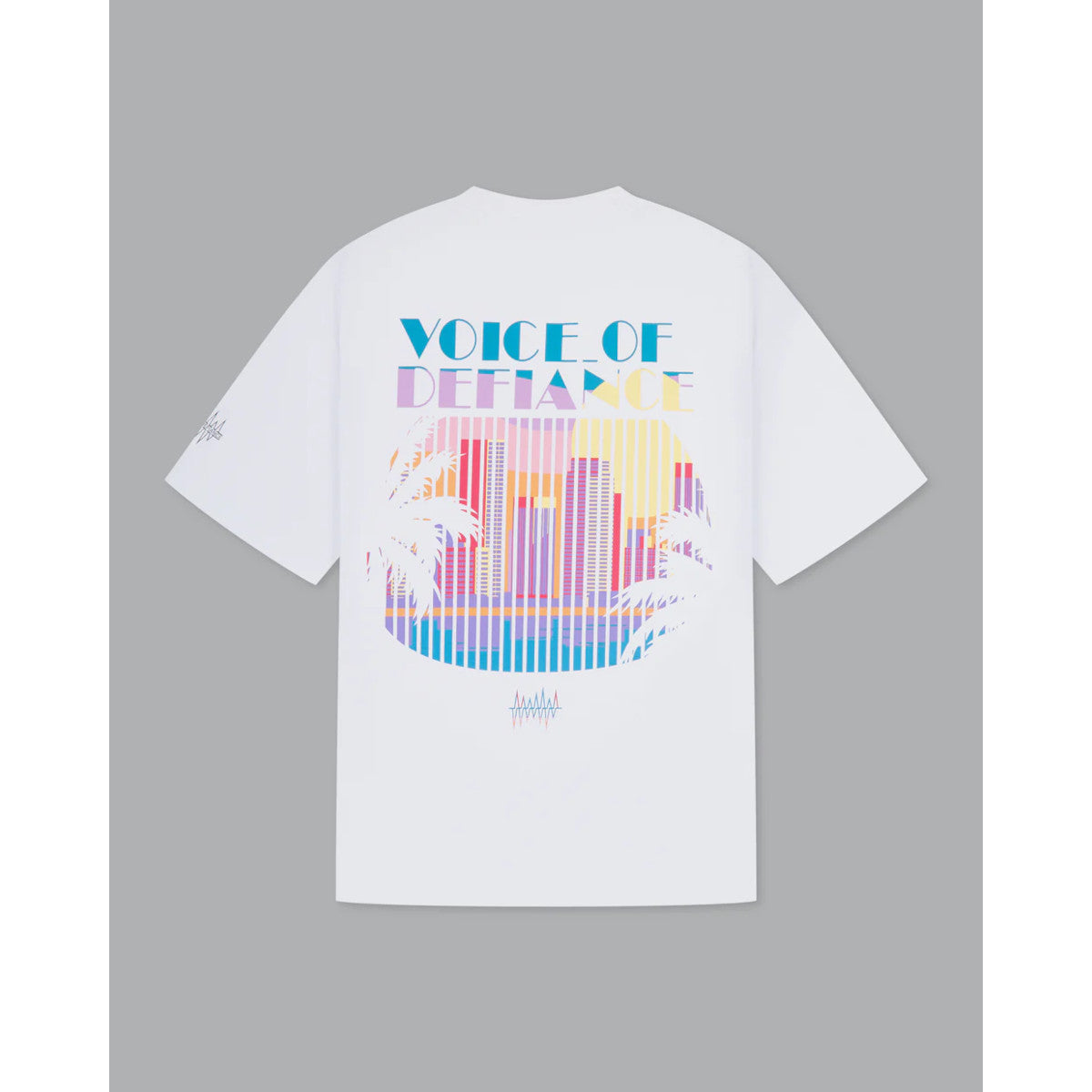 Voice Of Defiance White Lines Miami Vice T-Shirt White