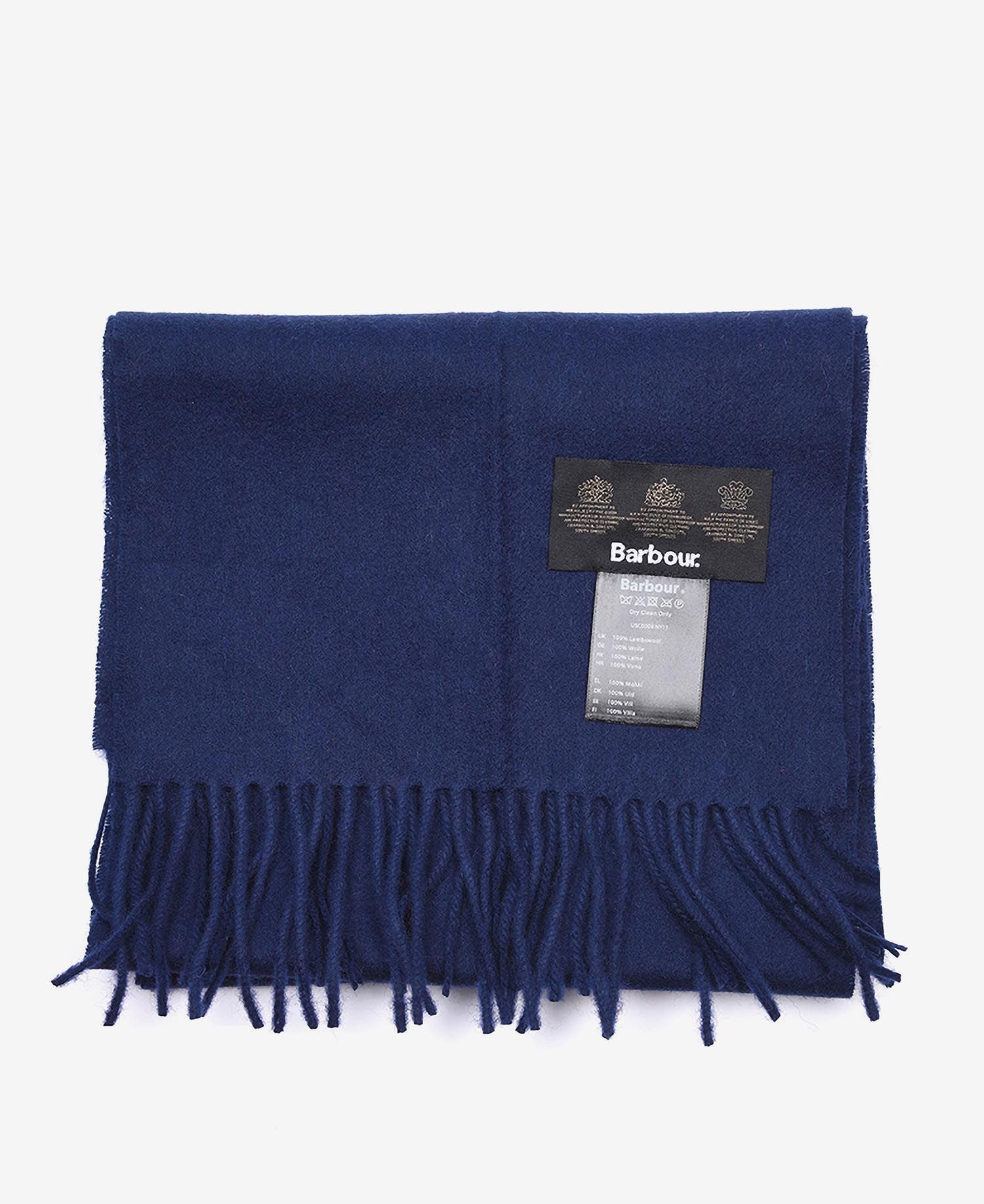 Barbour Plain Lambswool Scarf NY11 Navy