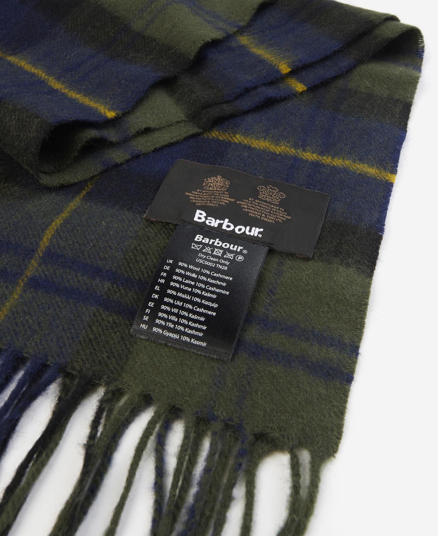 Barbour Wool/Cashmere Scarf TN28 Olive Night