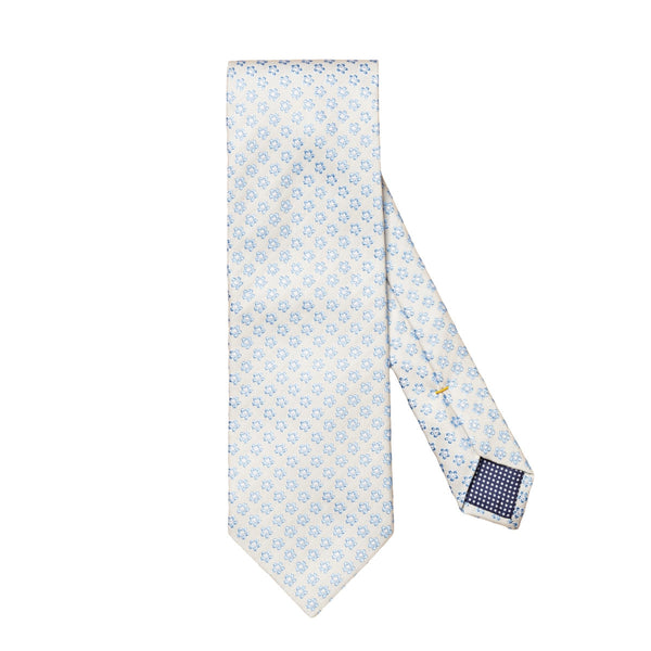 Eton Floral Silk Cotton Tie 13 Grey