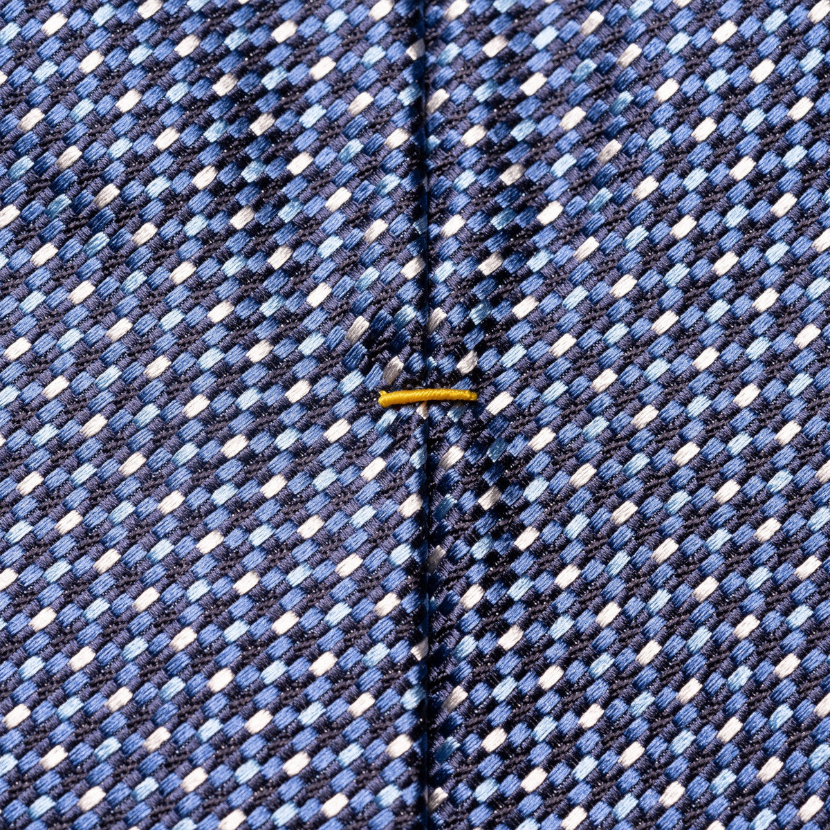 Eton Three Colour Micro Print Silk Tie 29 Blue
