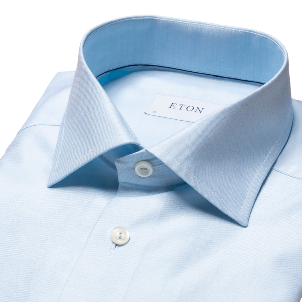 Eton Contemporary Fit Royal Twill Floral Shirt 22 Light Blue