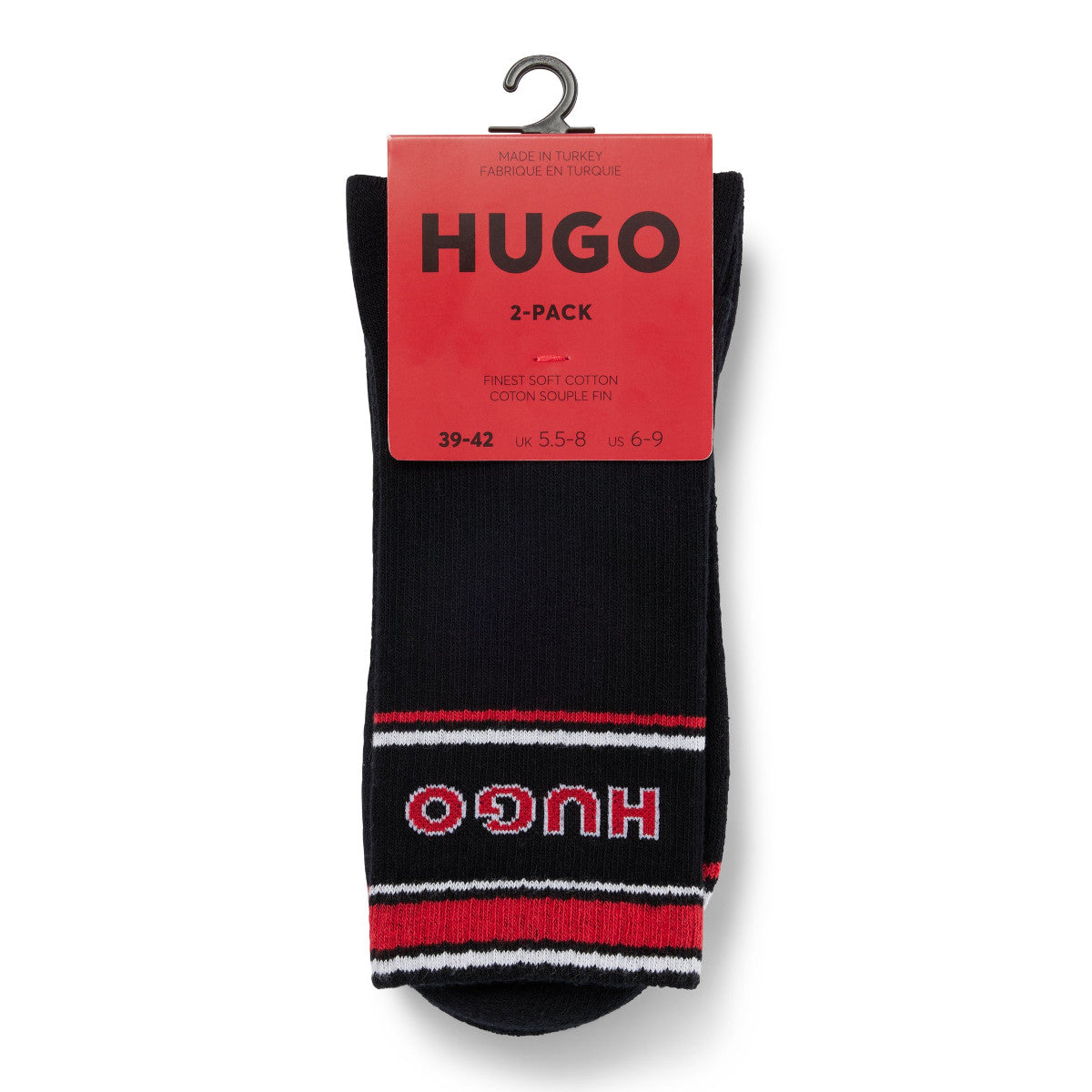 HUGO 2P QS VARSITY CC Socks 001 Black